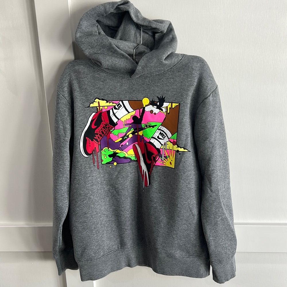 Jordan - Youth Large Gray Logo Hoodie